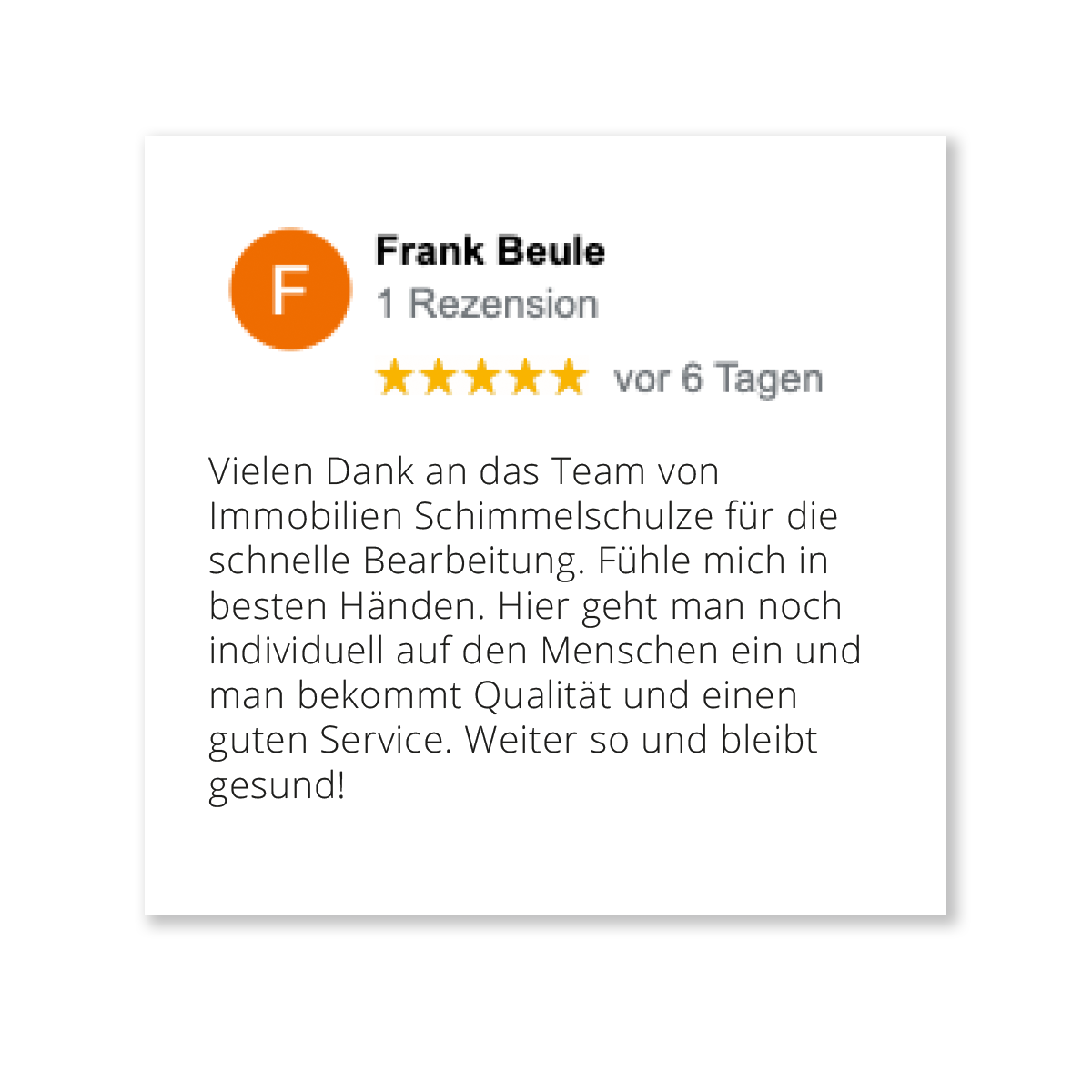 Bewertung Frank Beule