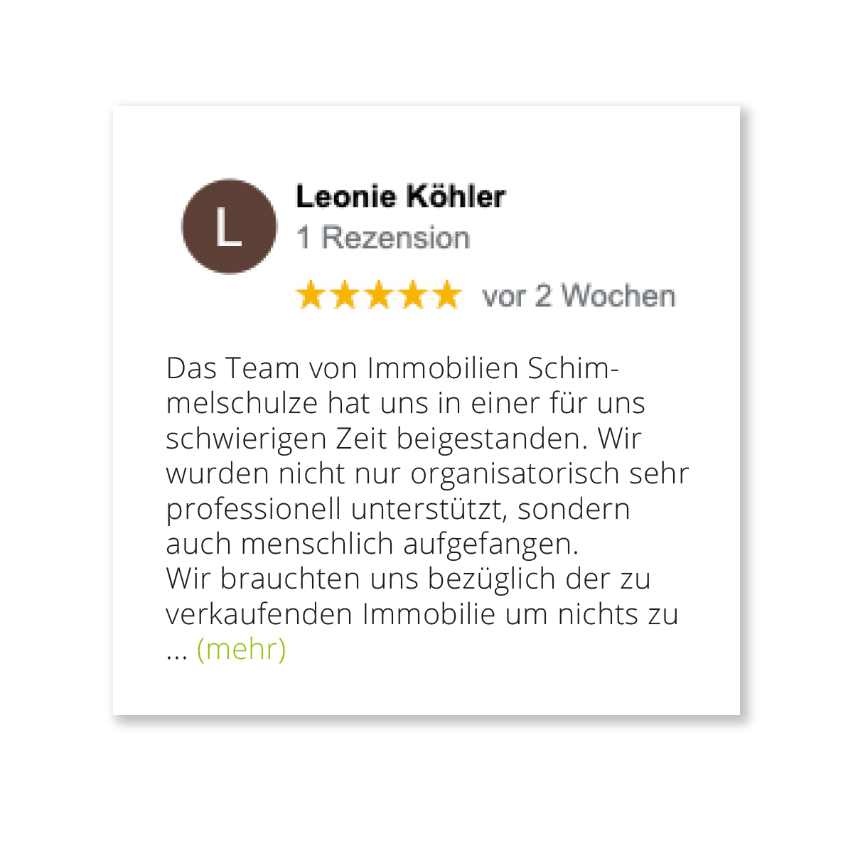 Bewertung Leonie Köhler